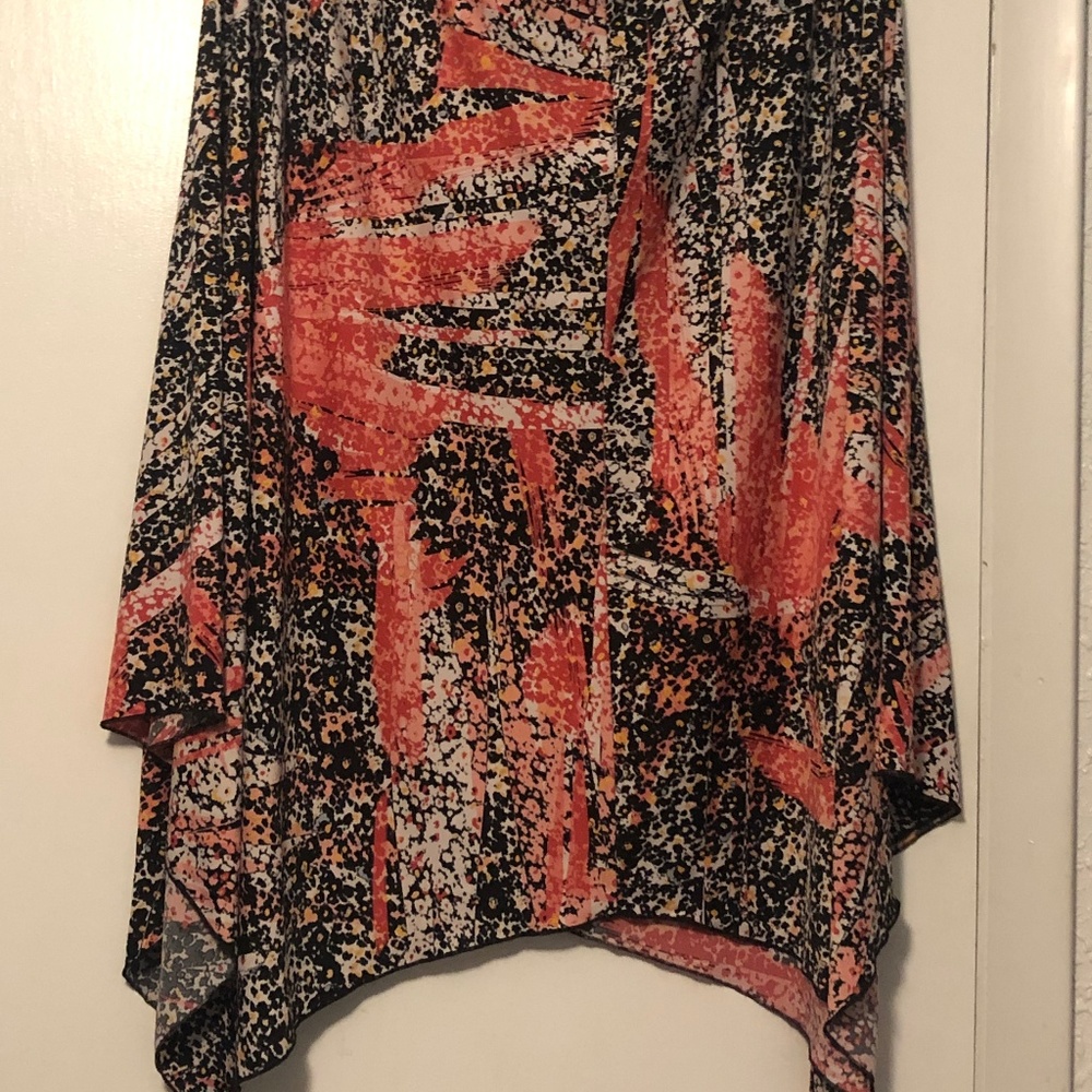 Avenue Abstract handkerchief hem skirt